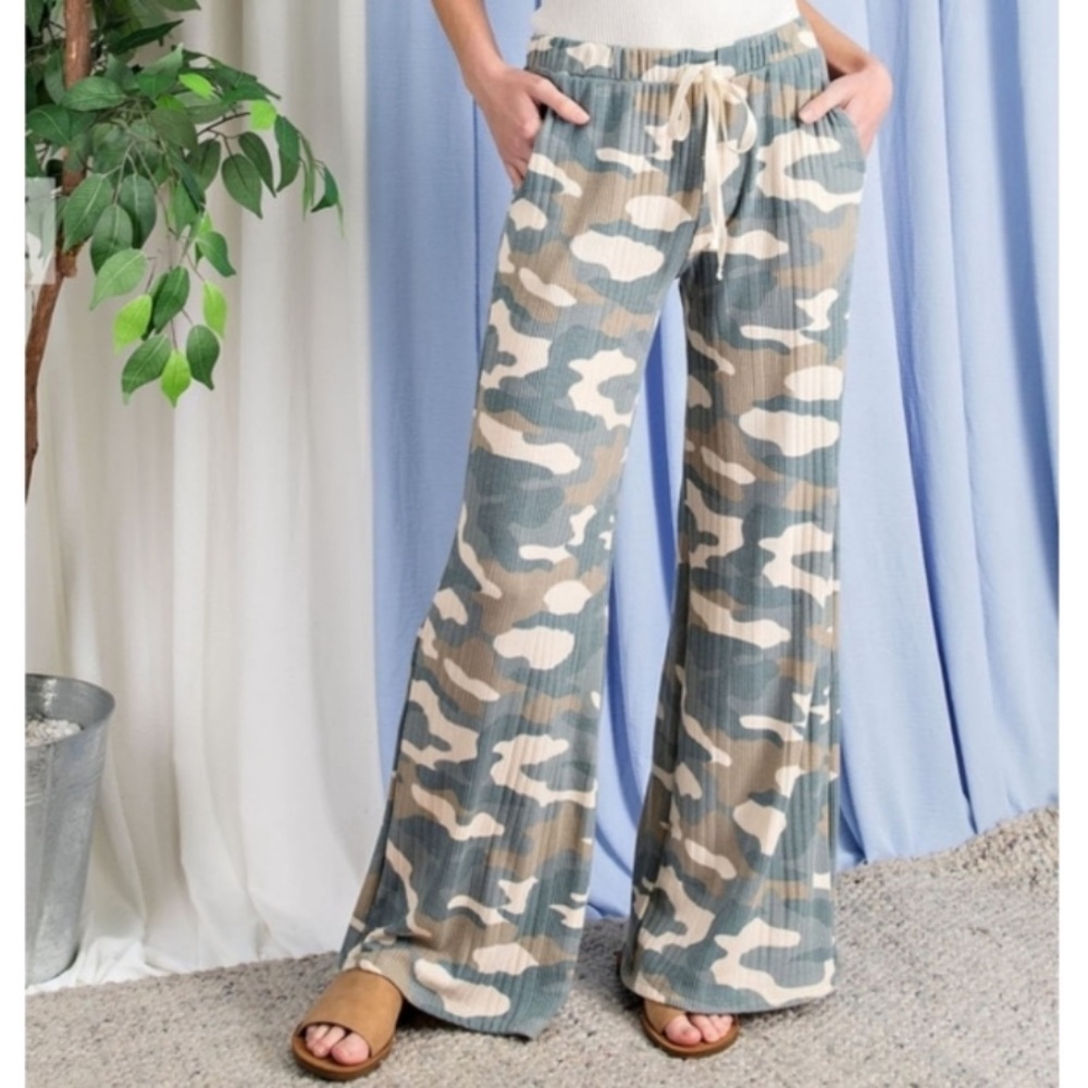 💝Boutique~🤎Wide Leg Pants w/Pockets💚